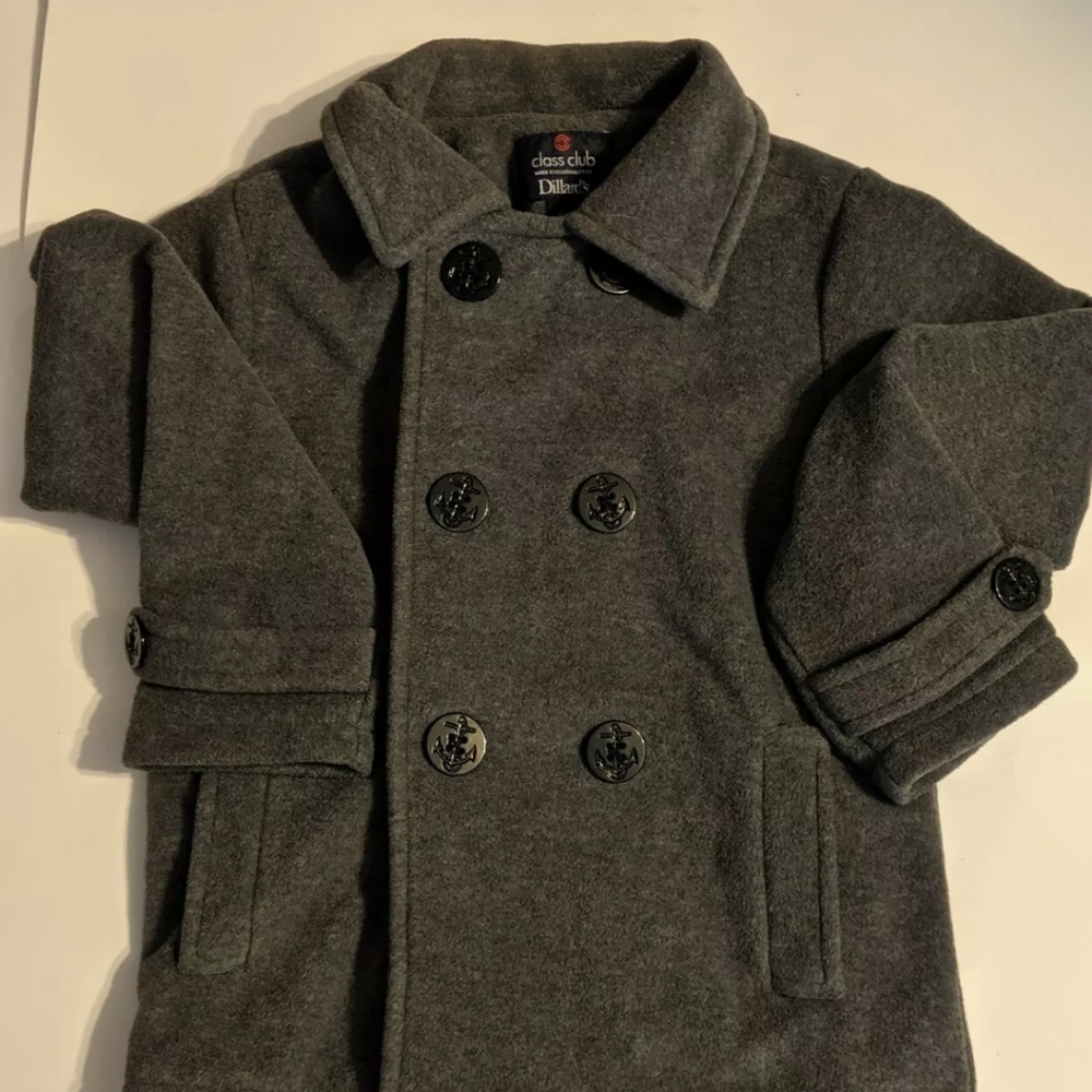 Soft Boys Trench Class Club Jacket Size 6/7 Gray